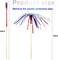 100PCS Firework Cocktail Picks, Red White Blue Firework Party Picks Ergonflow Bamboo Cocktail Sticks Toothpicks Food Picks for Appetizers Appetizer Skewers Drinks BBQ Dessert Cake Decoration 6in